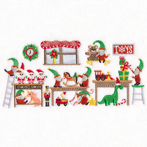 North Pole Workshop Shenanigans Gnome Border - Image 3