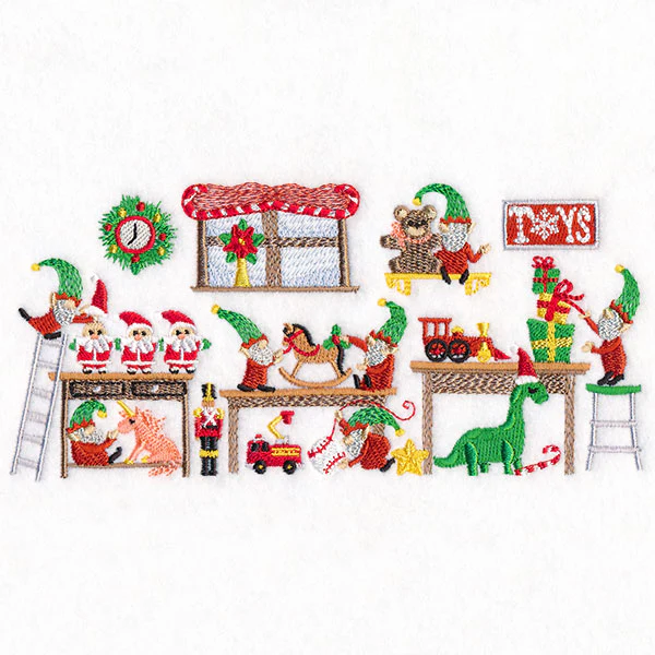 North Pole Workshop Shenanigans Gnome Border - Image 4