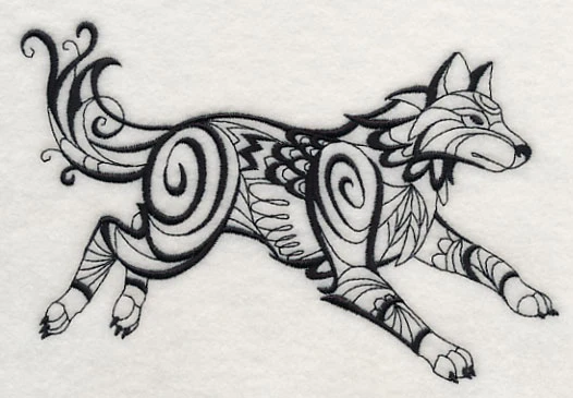 North Wind Wolf (Blackwork) - Image 2