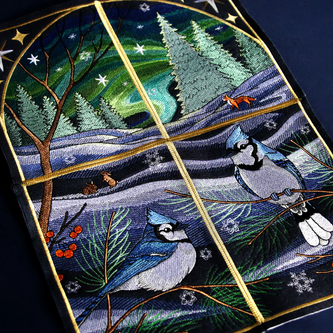 Northern Lights Blue Jays Panel Scene - Bottom Left - Image 3