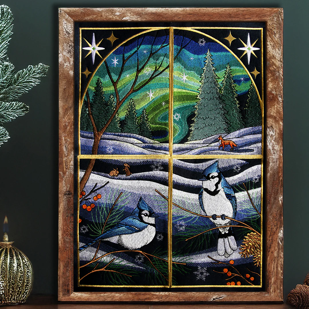 Northern Lights Blue Jays Panel Scene - Bottom Left - Image 4