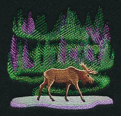 Northern Lights Moose - Image 3