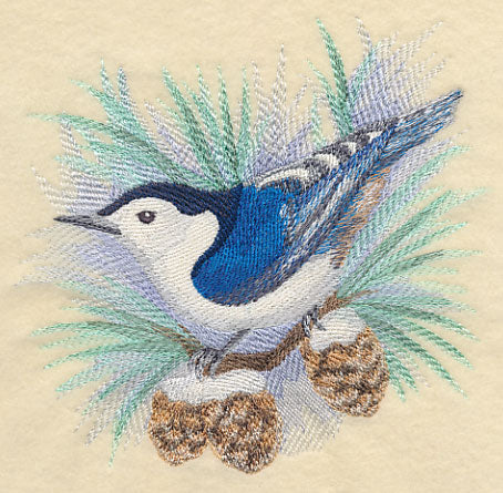 Nuthatch in Watercolor - Image 2