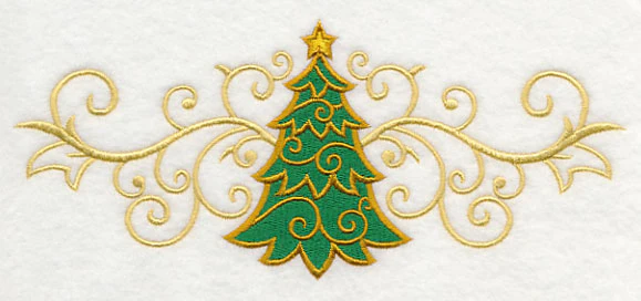 O Christmas Tree in Filigree Border - Image 3