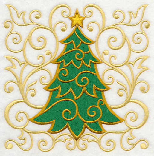 O Christmas Tree in Filigree Square - Image 2