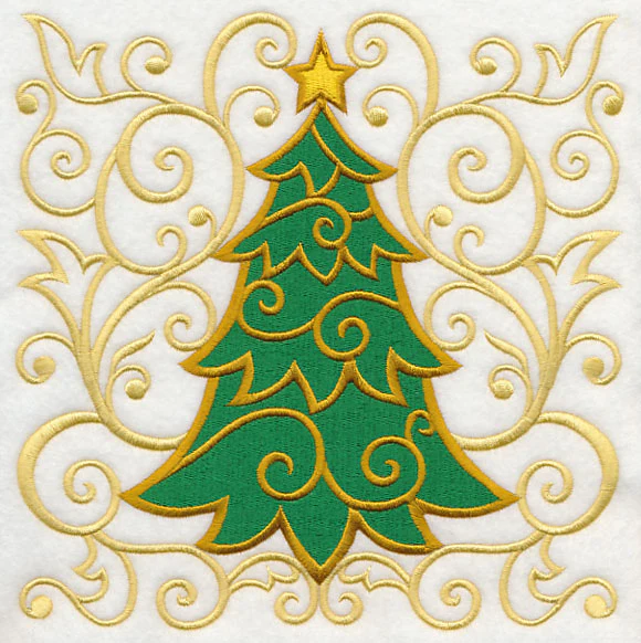 O Christmas Tree in Filigree Square - Image 6