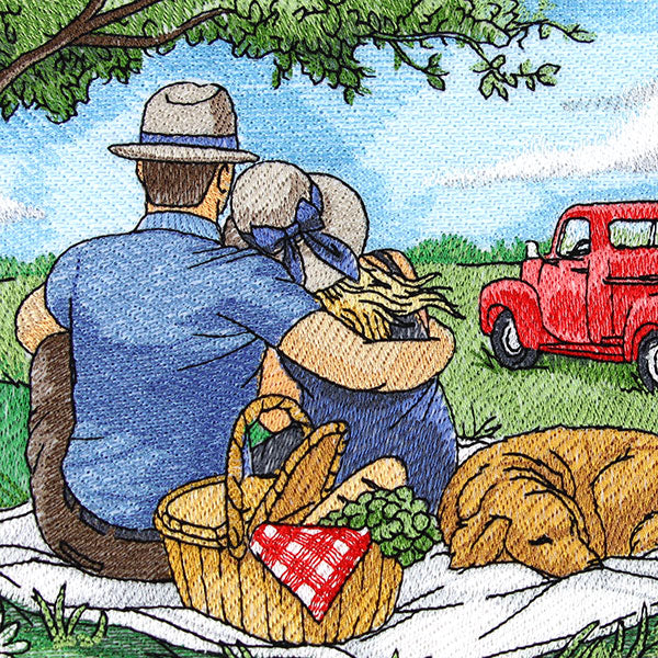 Old Time Picnics in the Park Scene - Image 10