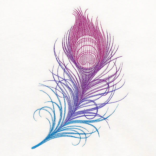 Ombre Peacock Feather - Image 2