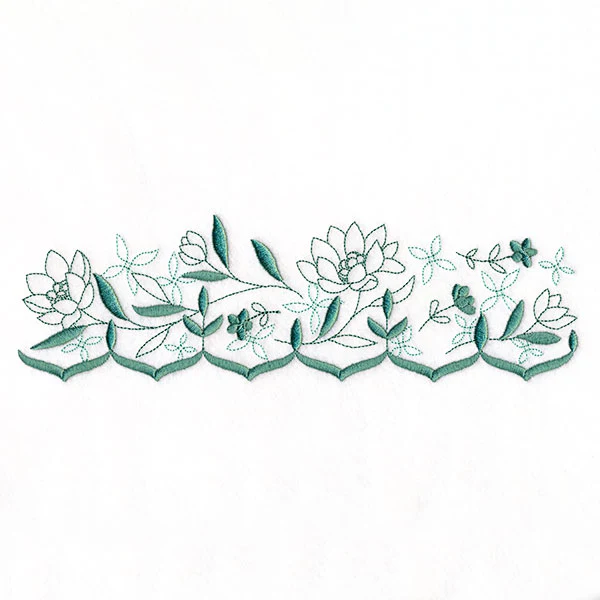 On the Edge of Beauty Floral Scallop Border