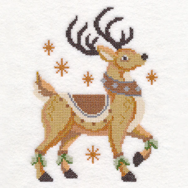 Ornate Reindeer Panel (Cross Stitch) - Image 3