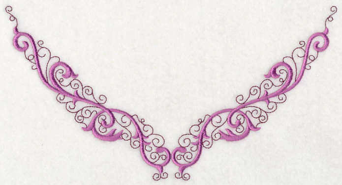 Ornate Swirls Neckline (V-Neck) - Image 4