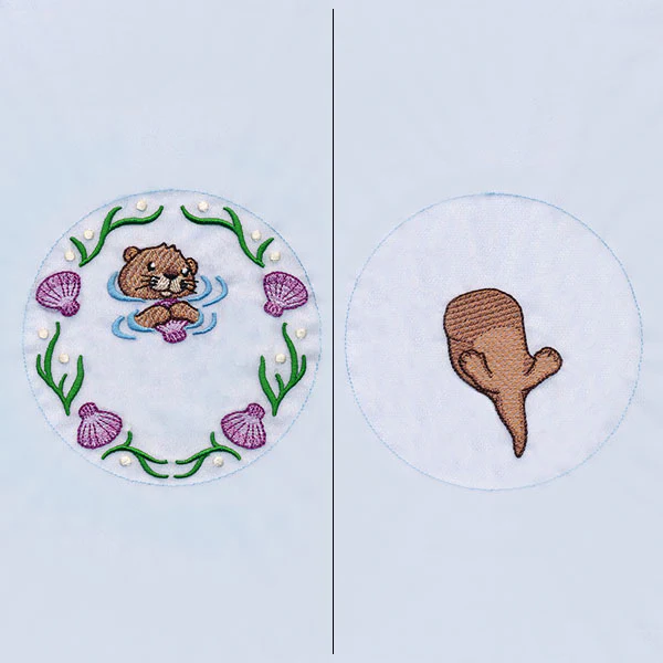 Otter in the Sea Shadowbox (Organza) - Image 5