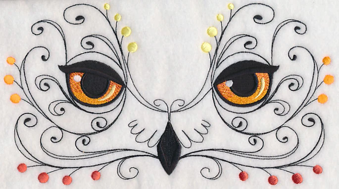 Owl Face with Flourish - Image 5