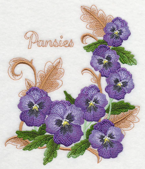 Pansies with Flourish - Image 2
