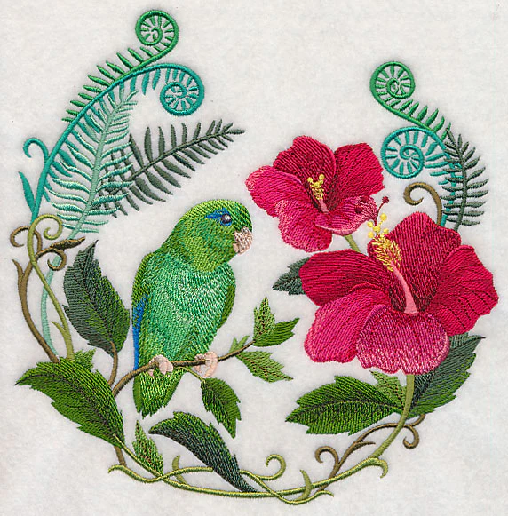Parrotlet with Hibiscus - Image 5