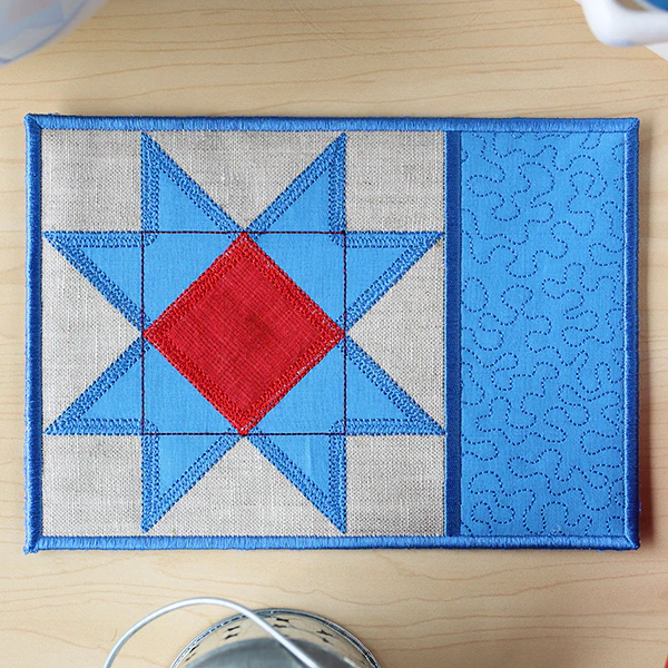 Patchwork Kitchen Mug Rug (In-the-Hoop) - Image 6