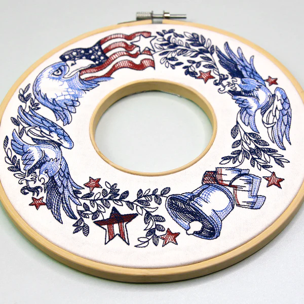 Patriotic American Emblems Wreath - Image 2