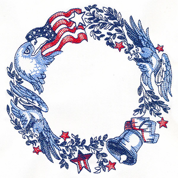 Patriotic American Emblems Wreath - Image 5