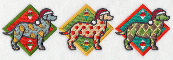 Patterned Labrador Triptych - Image 2