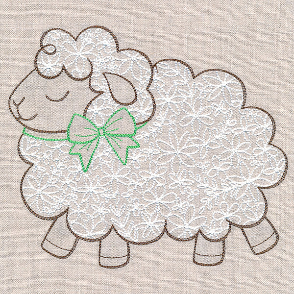 Peaceful Sheep in Bloom - Image 2