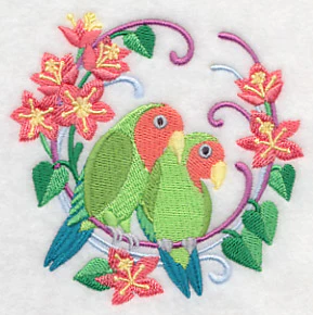 Peach-Faced Lovebirds Wreath - Image 2
