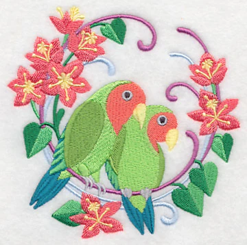 Peach-Faced Lovebirds Wreath - Image 3