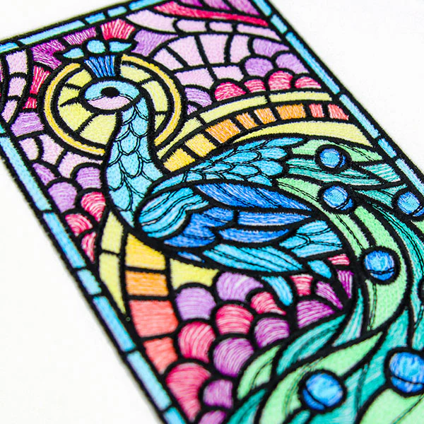 Peacock Stained Glass Panel - Image 2