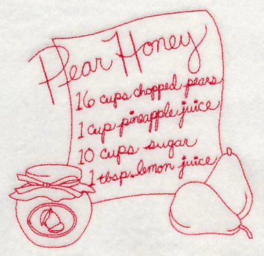 Pear Honey (Redwork) - Image 4