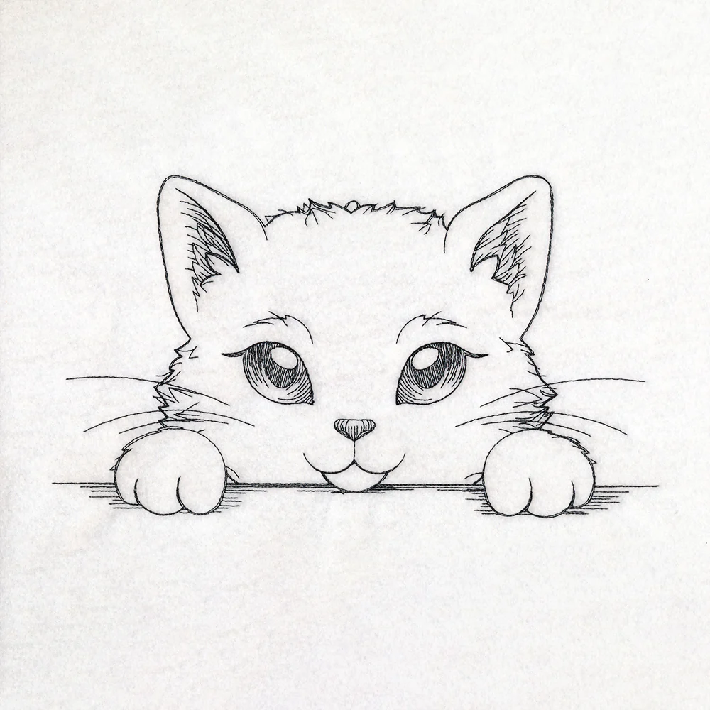 Peeking Cat Sketch - Image 6