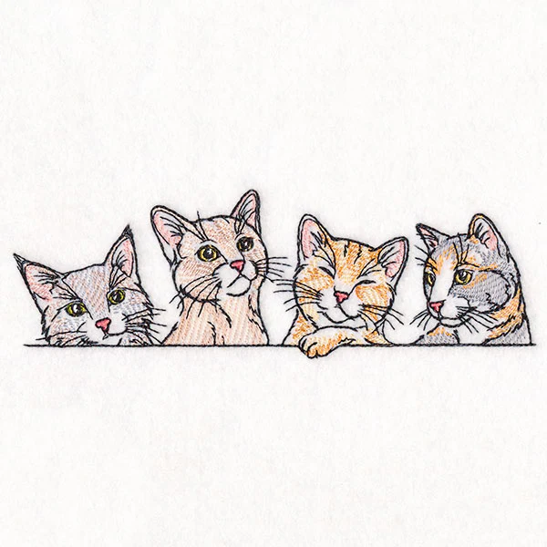Peeking Cats Border - Image 3