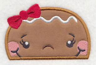 Peeking Gingerbread Girl (Applique) - Image 3