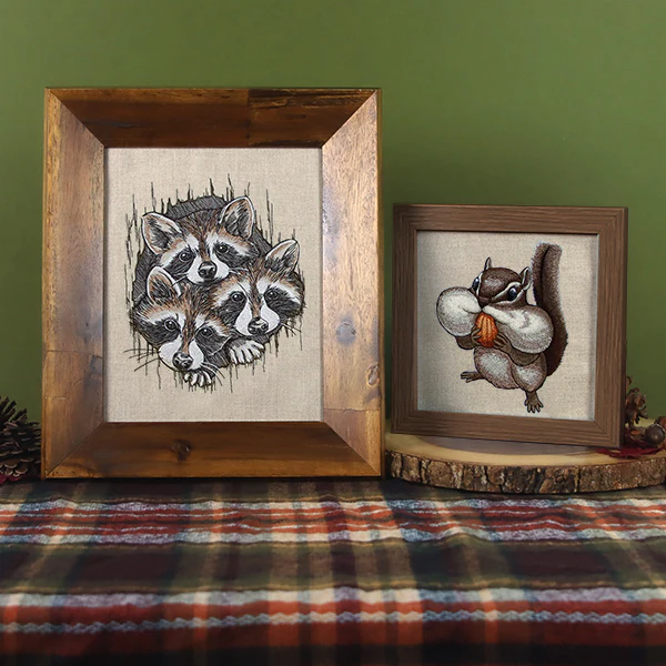 Peeking Raccoons Trio - Image 6