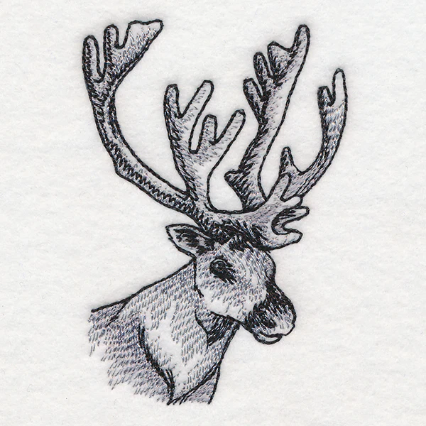 Peeking Reindeer Etching - Image 5