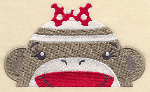 Peeking Sock Monkey (Girl) - Image 2