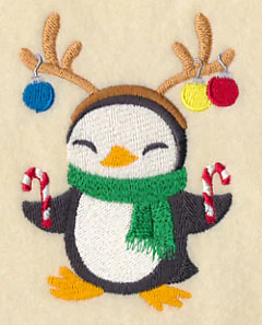 Penguin with Reindeer Antlers - Image 2