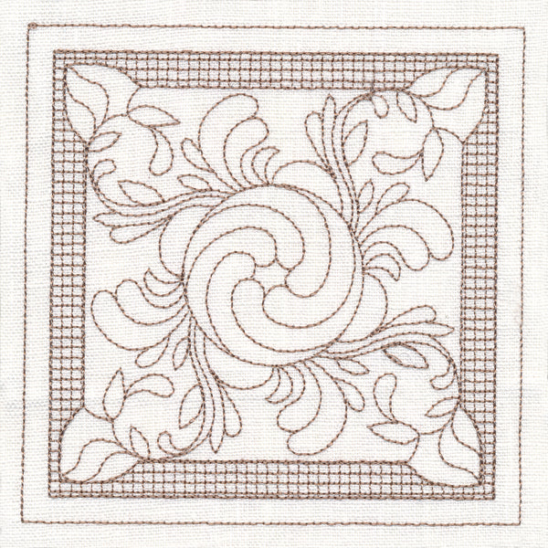 Peony Square (Trapunto) - Image 4