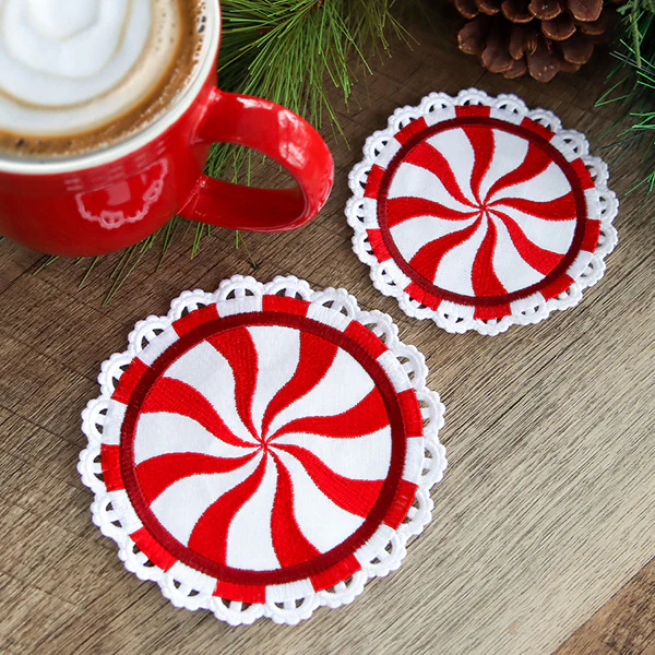 Peppermint Coaster (In-the-Hoop) - Image 5