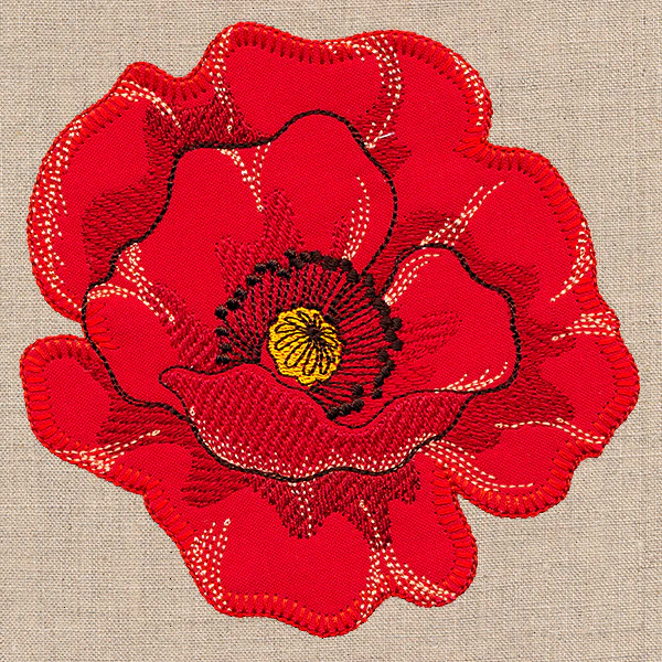 Perfect Poppy (Heirloom Applique) - Image 4