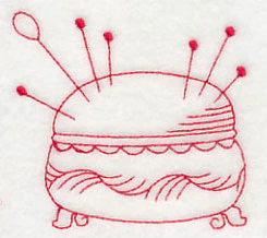 Pincushion 6 (Redwork) - Image 3