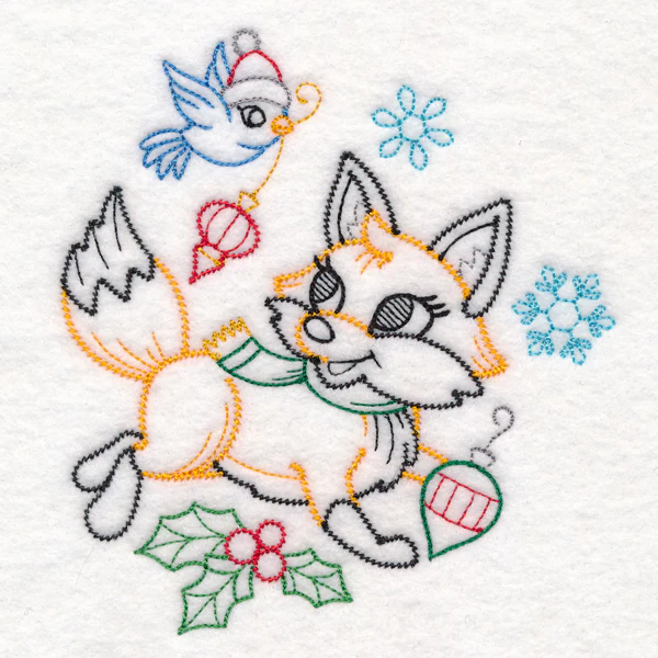 Playful Christmas Fox (Vintage) - Image 4