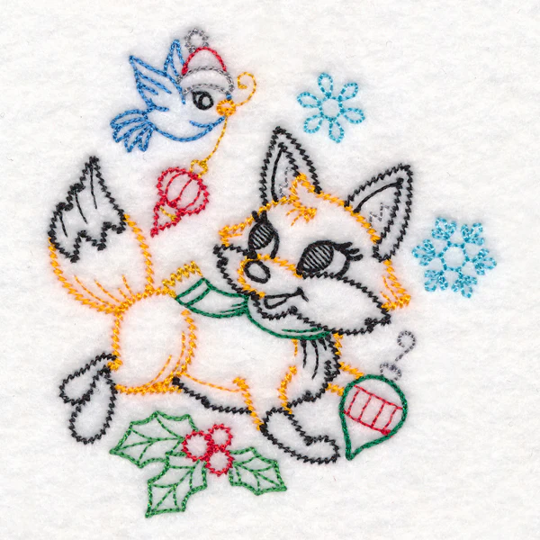 Playful Christmas Fox (Vintage) - Image 5