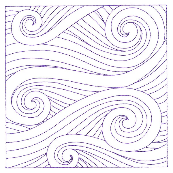 Playful Textures Quilting - Waves (Double Run) - Image 6