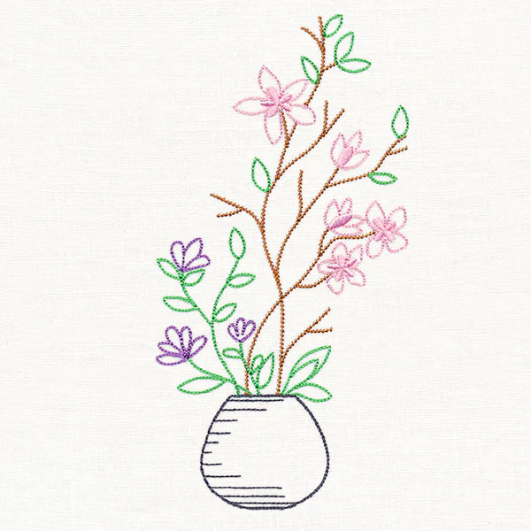 Plum Blossom Ikebana (Vintage) - Image 3