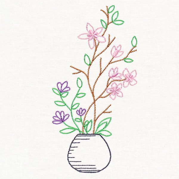Plum Blossom Ikebana (Vintage) - Image 4