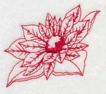 Poinsettia 3 (Redwork) - Image 3