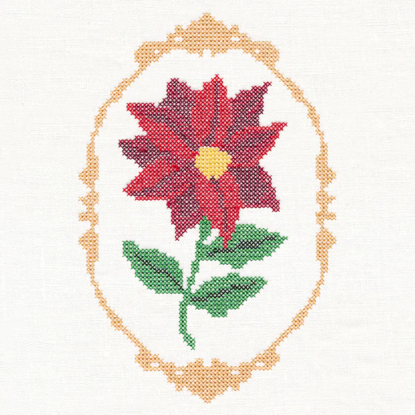 Poinsettia Cameo (Cross Stitch) - Image 2