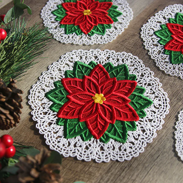 Poinsettia Doily (Battenburg Lace) - Image 15