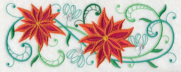 Poinsettia Potpourri Border - Image 3