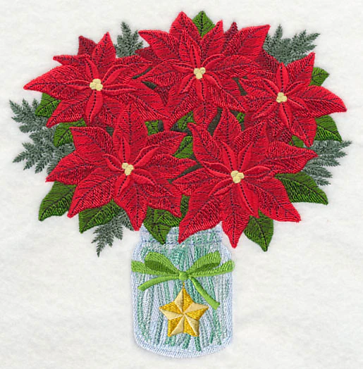 Poinsettias in Mason Jar - Image 2