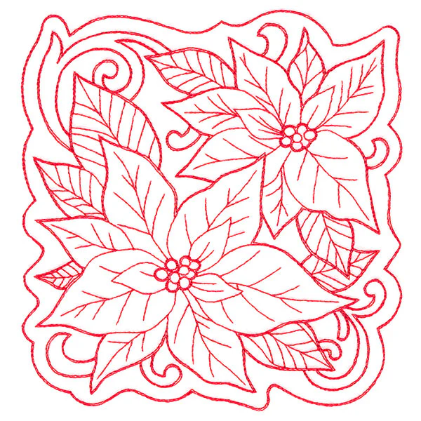 Poinsettias of Christmas Square - Image 3